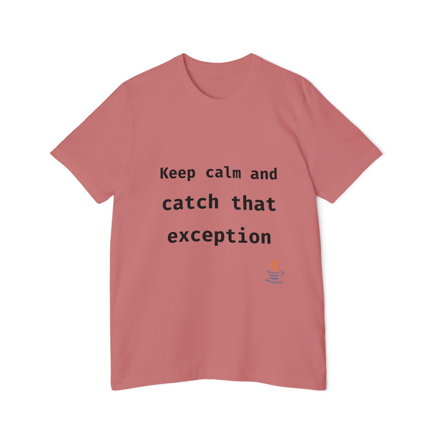 Keep Calm and Catch That Exception | Java Programming T-Shirt | Funny Developer Shirt | Usha Creations