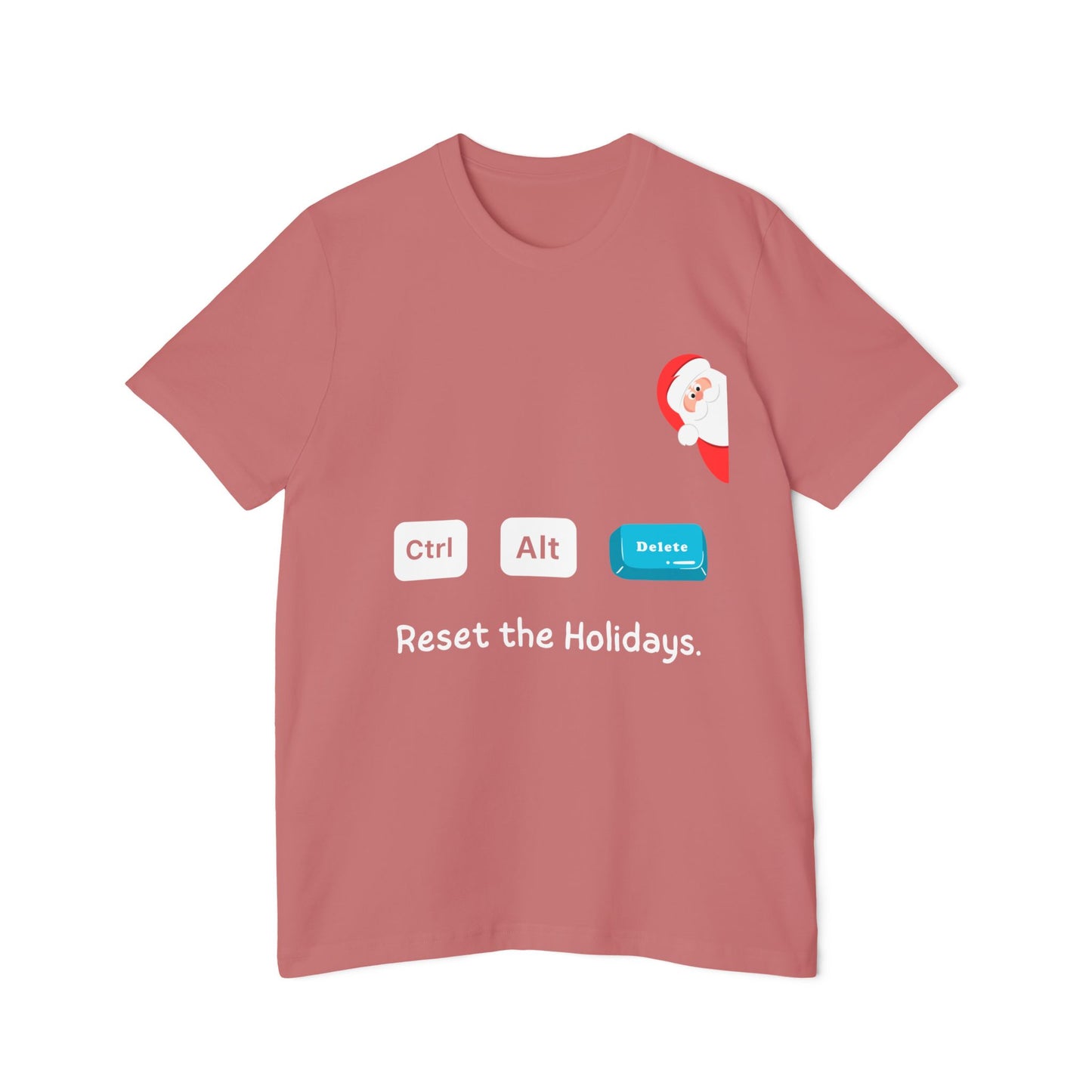 Ctrl Alt Delete Christmas T-Shirt | Funny IT Support Holiday Gift 2024 | Tech Support Secret Santa Present  | Usha Creations