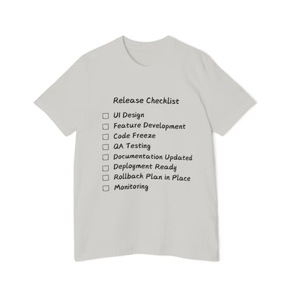 Software Release Checklist Dev Humor T Shirt | SDLC Meme Tees | Usha Creations