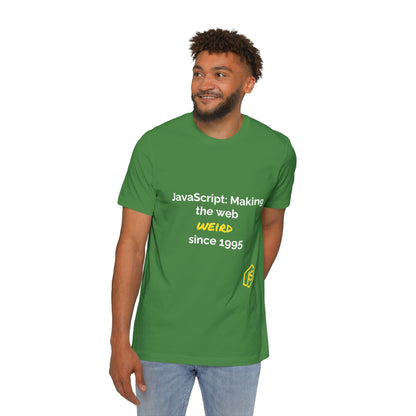 JavaScript: Making the Web Weird Since 1995 | Funny Coding T-Shirt for Developers | Usha Creations