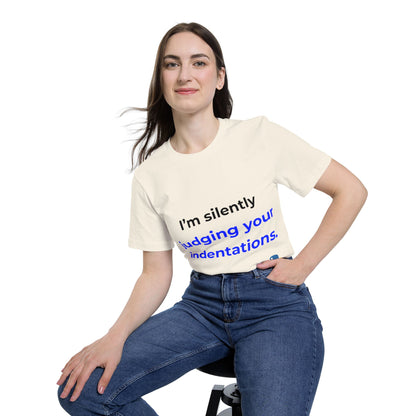 I’m Silently Judging Your Indentations | Funny Python Developer T-Shirt | Usha Creations