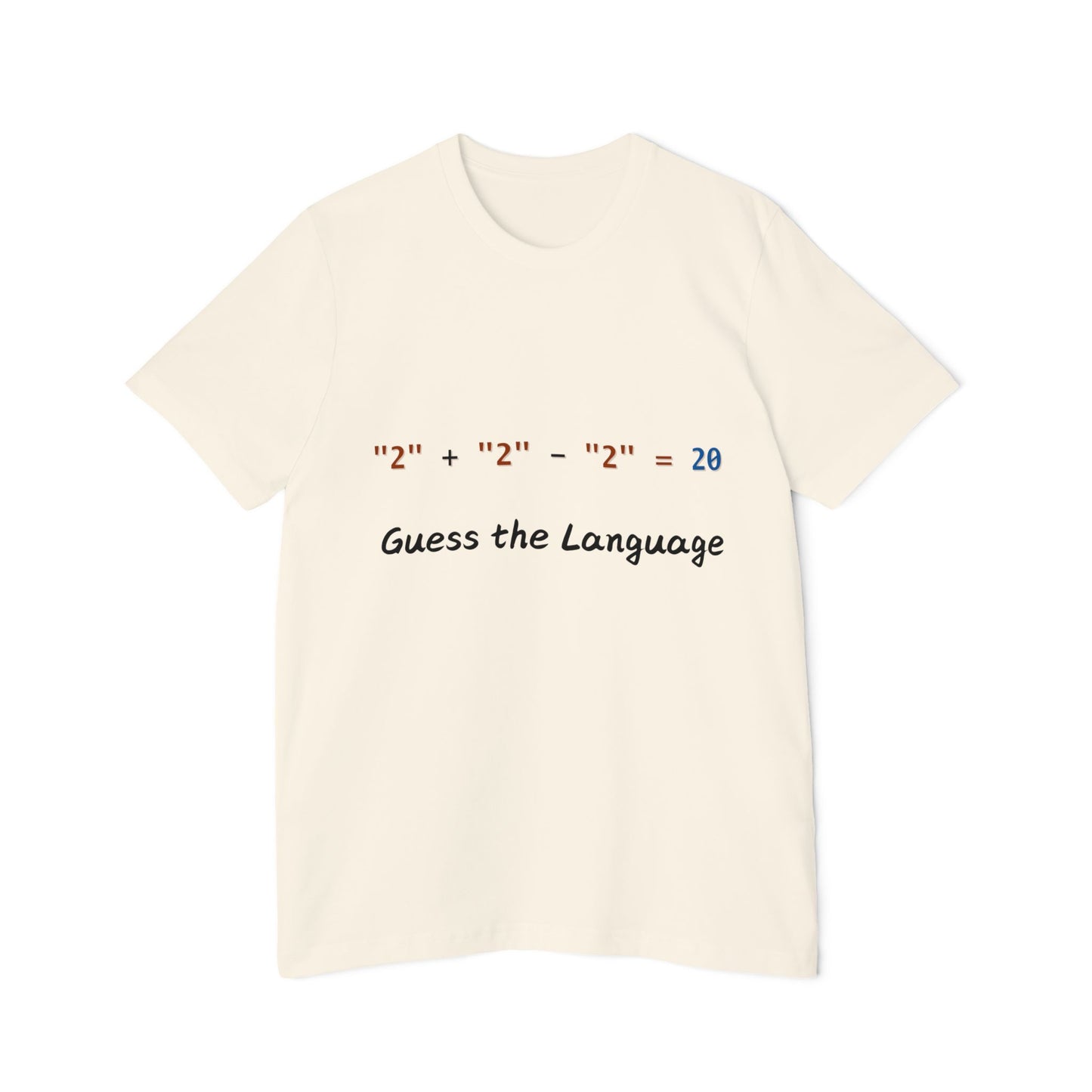 JavaScript 20 Quirk Coding Riddle T Shirt | Web Dev Meme Tees | Usha Creations