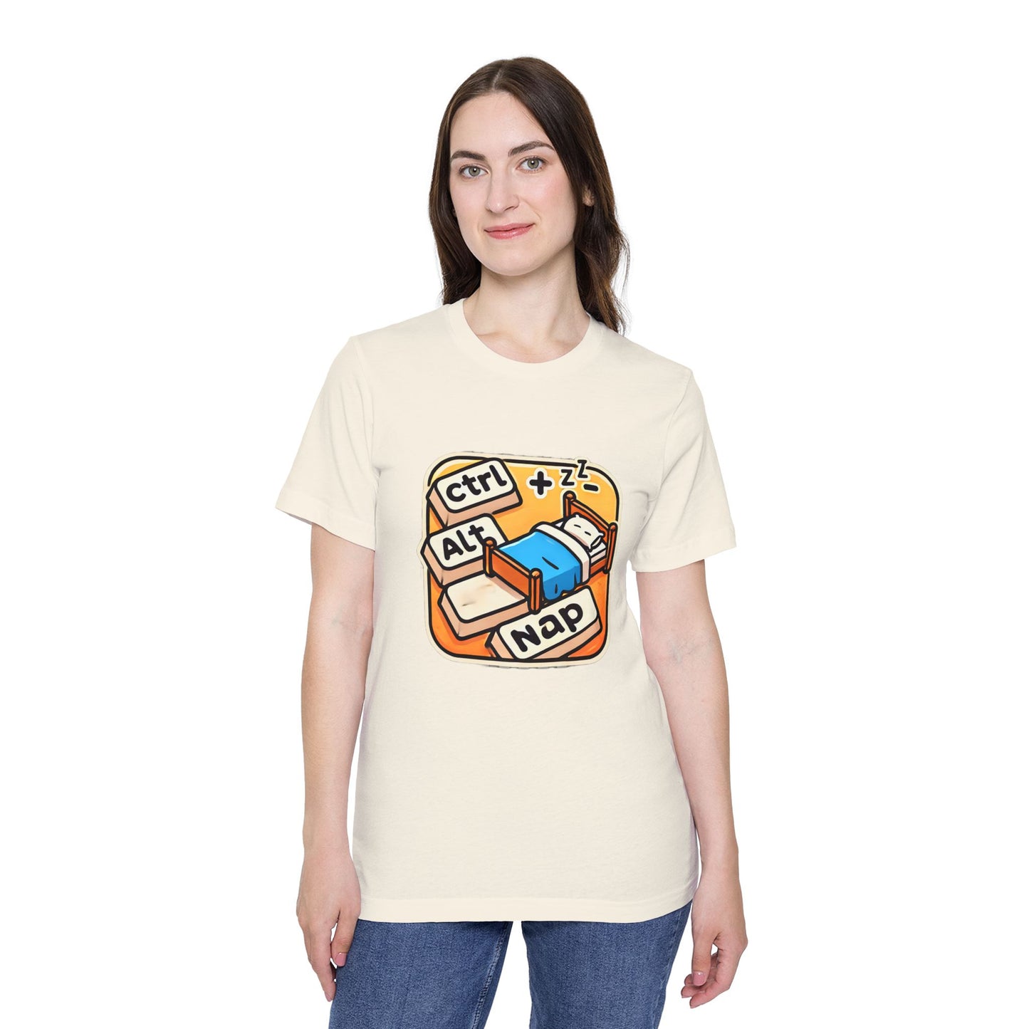 Ctrl+Alt+Nap Tech-Themed T-Shirt