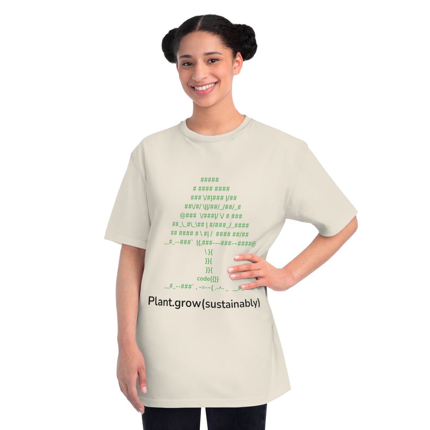 ASCII Tree Eco Code Tee | Plant.grow(sustainably) Shirt | Usha Creations