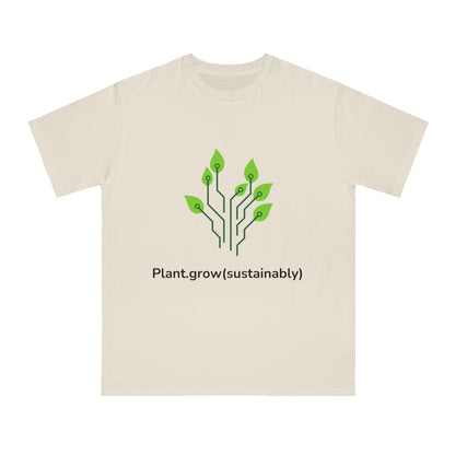 Plant.grow(sustainably) Eco Dev Tee | Green Code Shirt | Usha Creations