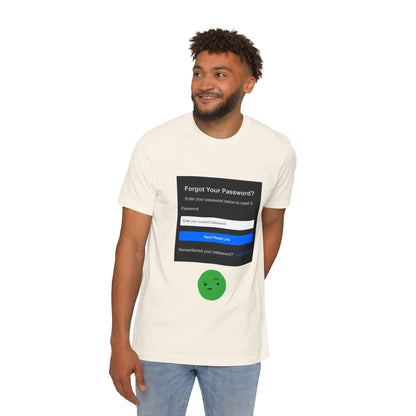 Forgot Password UI Fail Tech Humor T Shirt | Code Meme Tees | Usha Creations