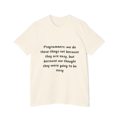 Programmer Task Complexity Humor T Shirt | Coding Challenge Meme Tees | Usha Creations