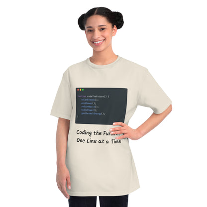 Code the Future Eco Dev Tee | Green Energy Coder Shirt | Usha Creations