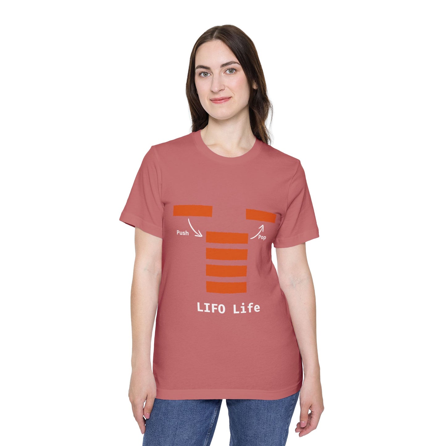 LIFO Life | Stack Data Structure T-Shirt | DSA Apparel | Interview Series | Usha Creations