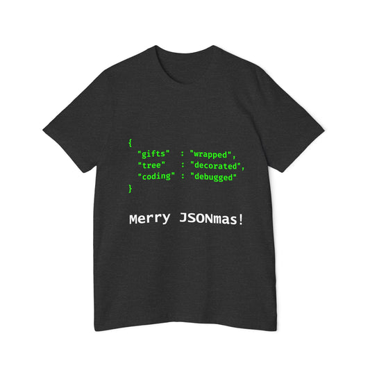 Merry JSONmas Developer T-Shirt | Funny JSON Christmas Gift 2024 | JavaScript Holiday Present | Usha Creations