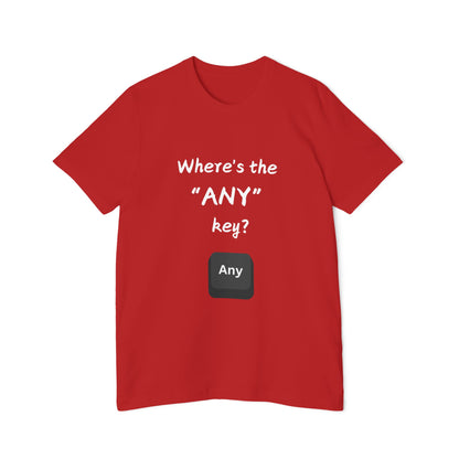 Any Key Confusion Tech Support Humor T Shirt | IT Helpdesk Meme Tees | Usha Creations