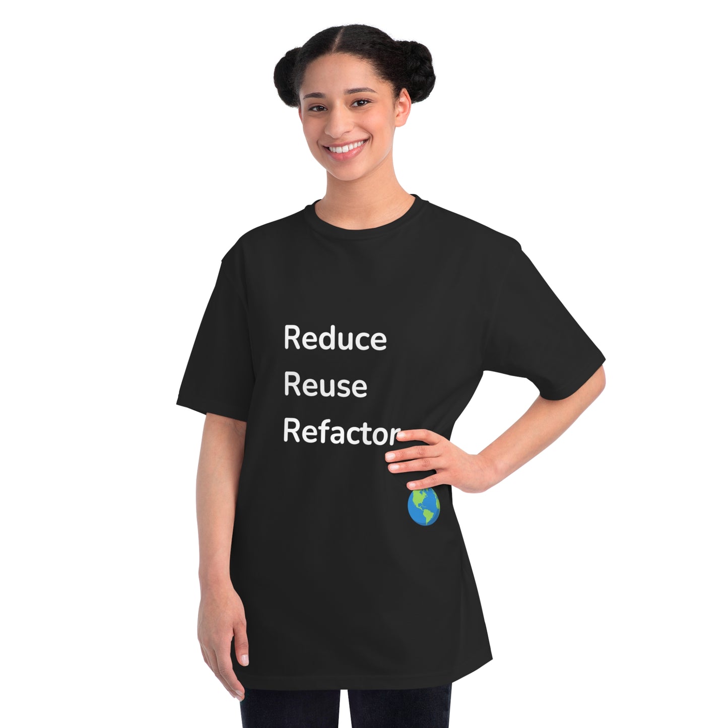 Reduce Reuse Refactor Eco Dev Tee | Green Coding Shirt | Usha Creations