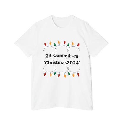 Git Christmas T-Shirt | Developer Holiday Commit 2024 | Programming Version Control Humor | Tech Winter Gift | Usha Creations