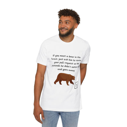 Bear Pull Request Review Developer Humor T Shirt | Coding Wildlife Meme Tees | Usha Creations