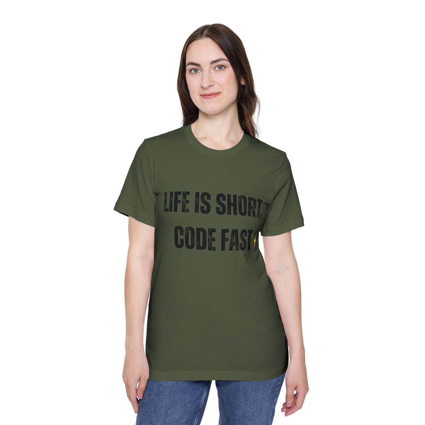 Life is Short, Code Fast T-Shirt - Motivational Programmer Tee