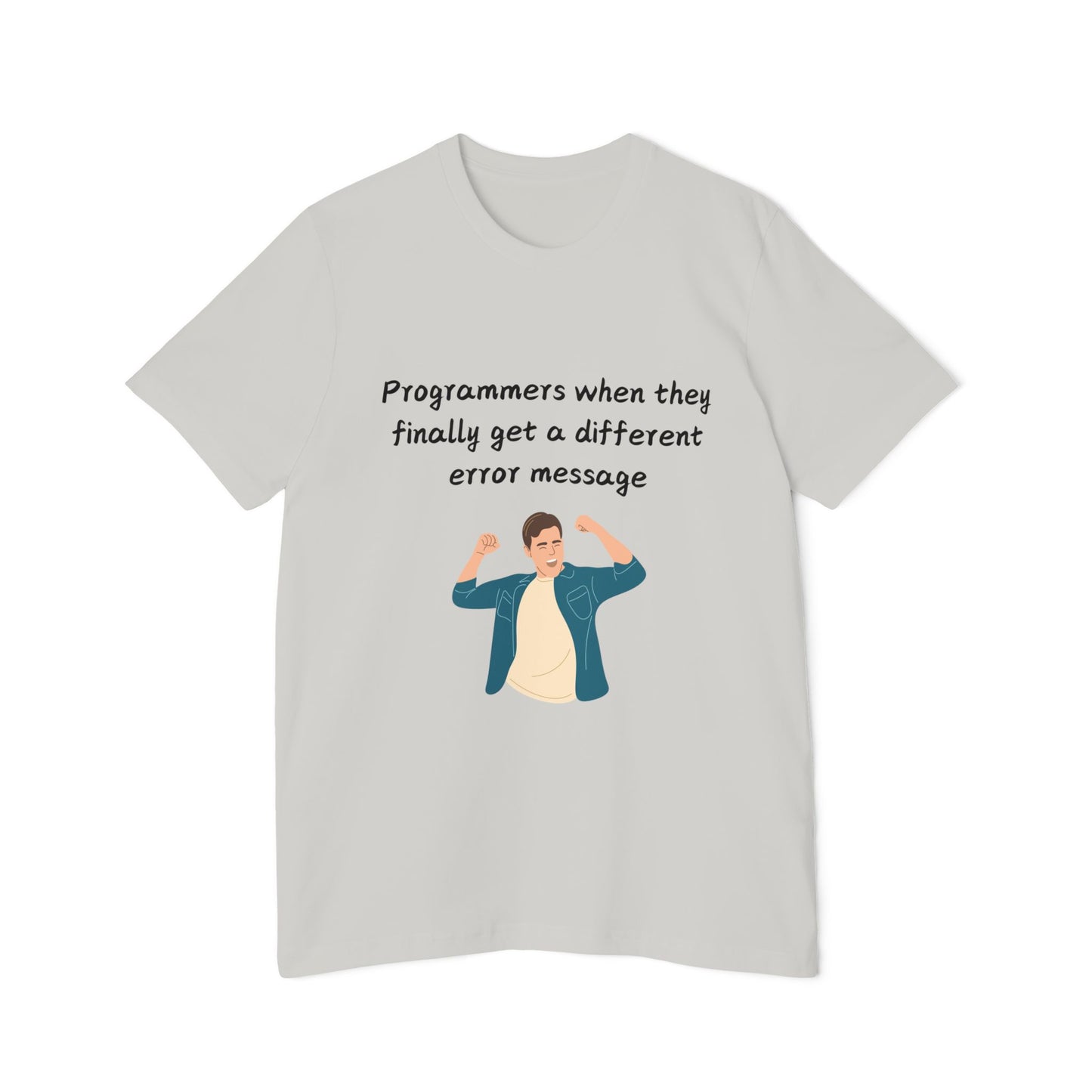 Programmer New Error Celebration Humor T Shirt | Debugging Victory Meme Tees | Usha Creations