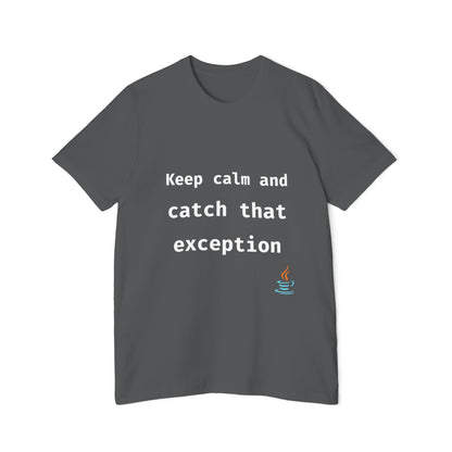 Keep Calm and Catch That Exception | Java Programming T-Shirt | Funny Developer Shirt | Usha Creations