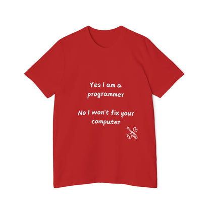 Programmer Not IT Support Humor Tech T Shirt | Coder Life Meme Tees | Usha Creations