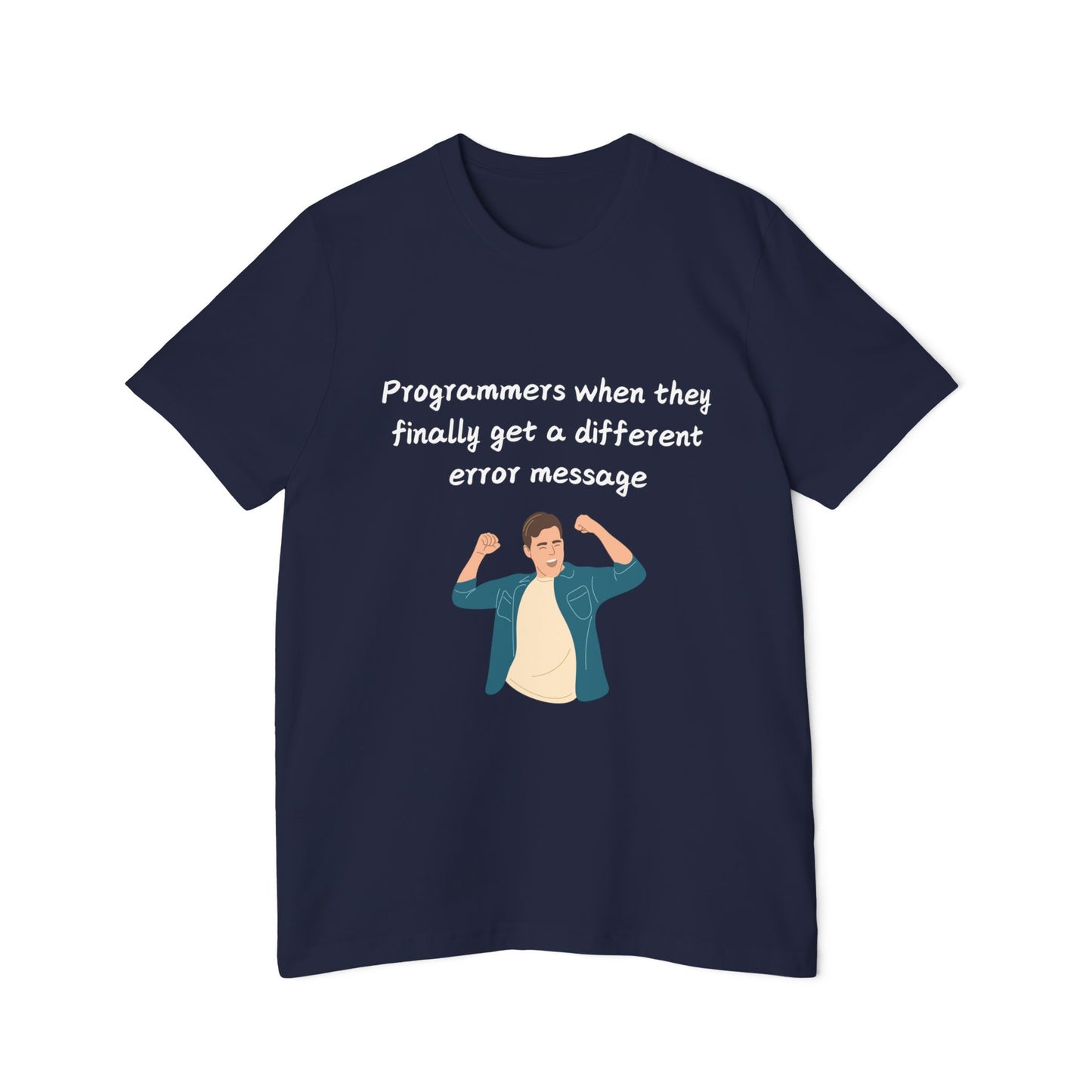 Programmer New Error Celebration Humor T Shirt | Debugging Victory Meme Tees | Usha Creations