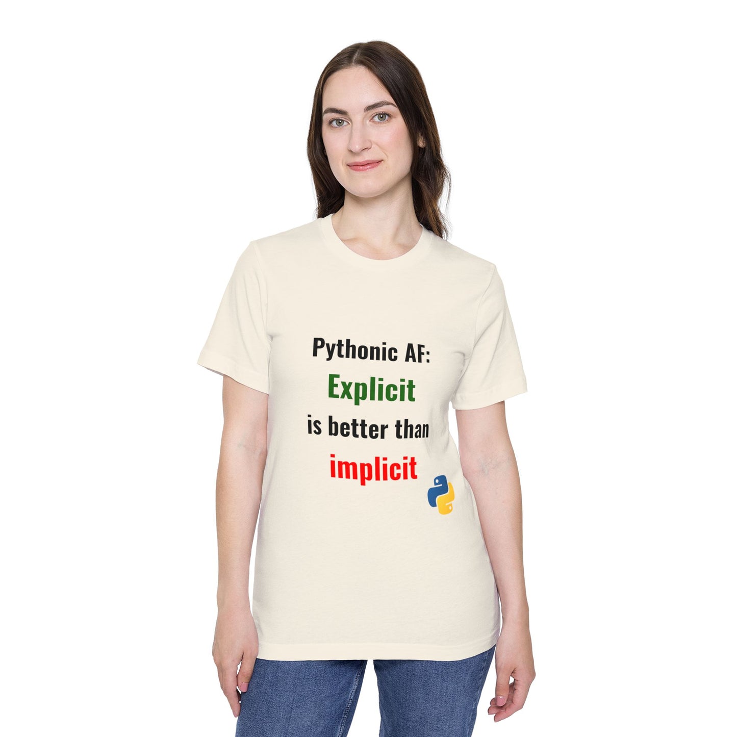 Pythonic AF: Explicit Is Better Than Implicit | Funny Python Developer T-Shirt | Usha Creations