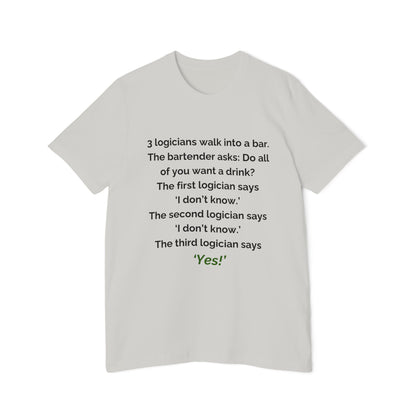 3 Logicians Walk into a Bar | Funny Logic Puzzle T-Shirt for Developers | Usha Creations