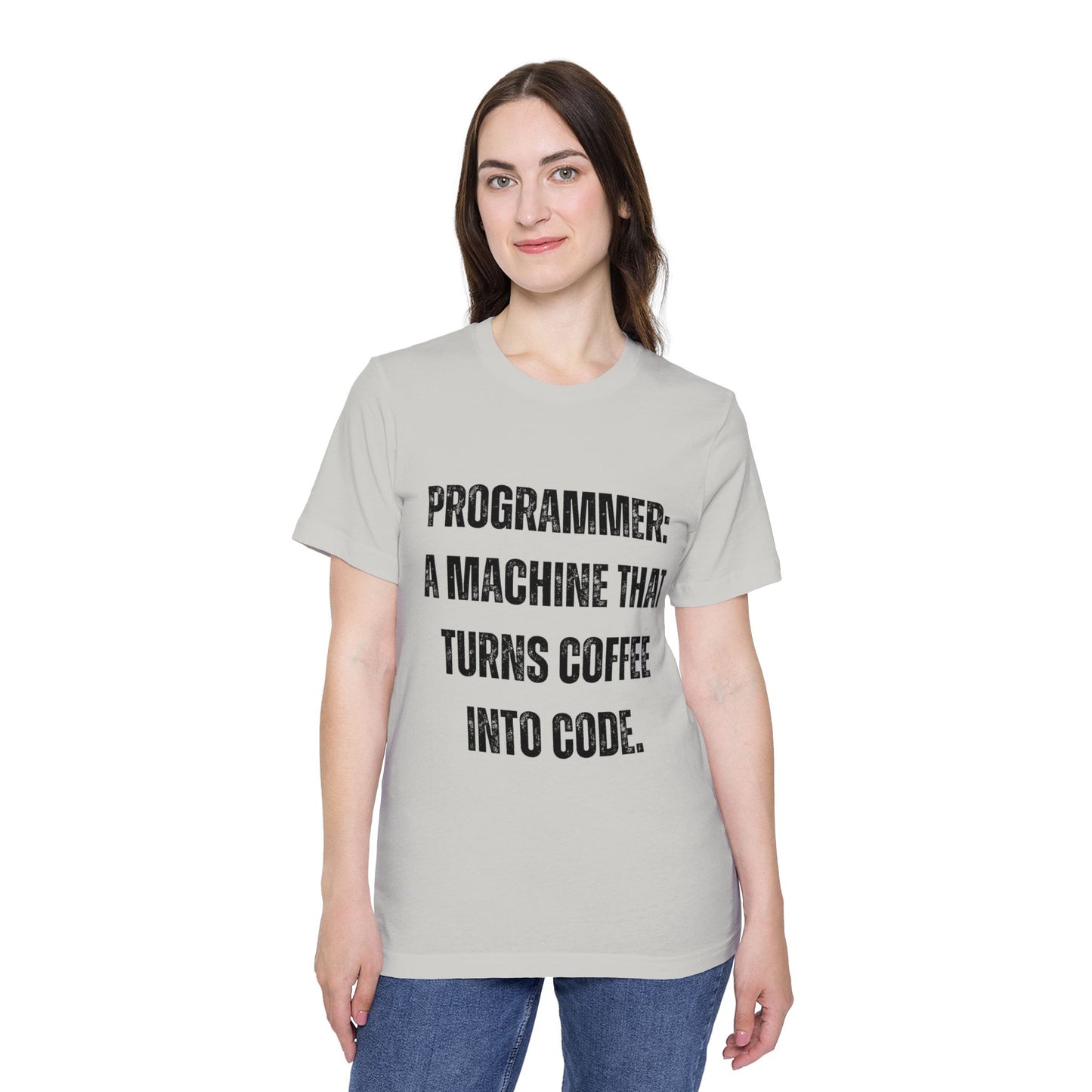 Programmer: A Machine That Turns Coffee into Code | Funny Developer T-Shirt | Coder Life Tee | Usha Creations