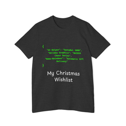 Tech Wishlist JSON T-Shirt | Funny Programmer Christmas Gift 2024 | Geek Holiday Humor | Usha Creations