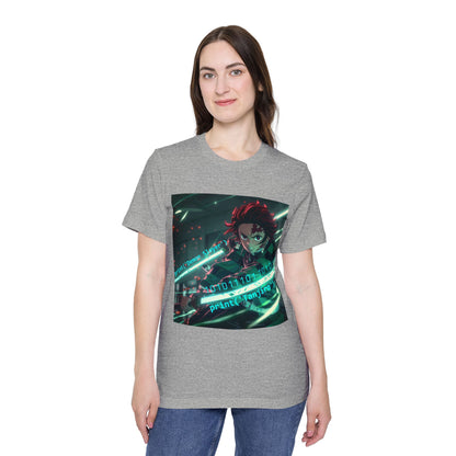 Tanjiro’s Cyber Sword Tee – Digital Demon Slayer Edition