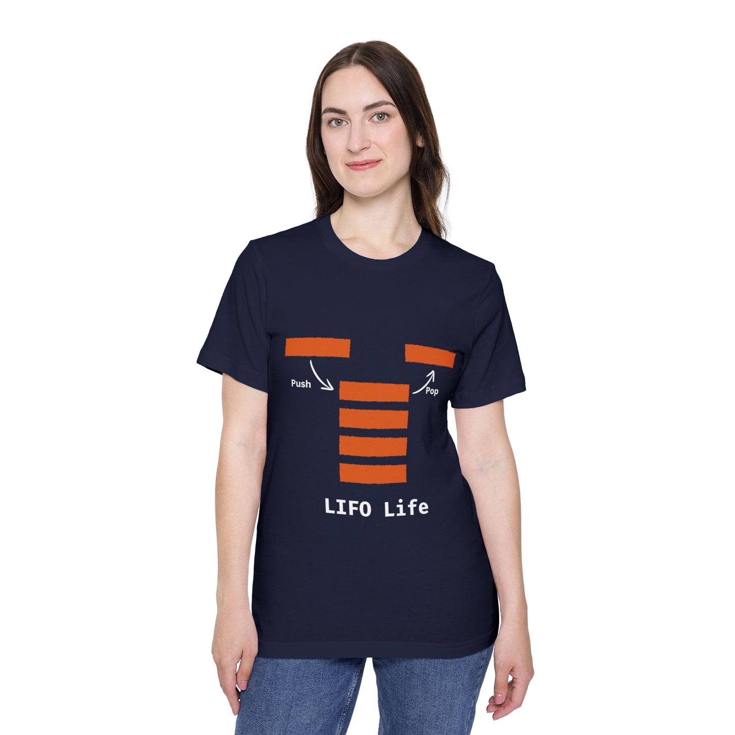 LIFO Life | Stack Data Structure T-Shirt | DSA Apparel | Interview Series | Usha Creations