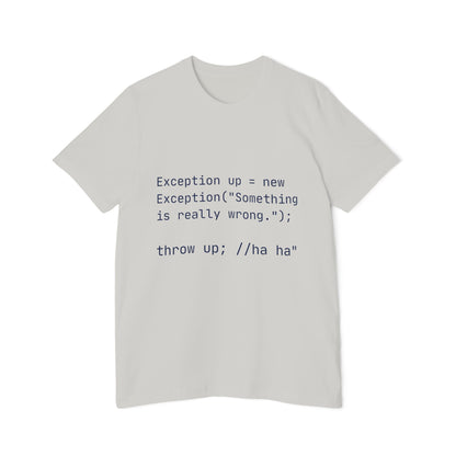 Throw Up Exception T-Shirt | Java Programming Pun | Error Handling Humor | Usha Creations