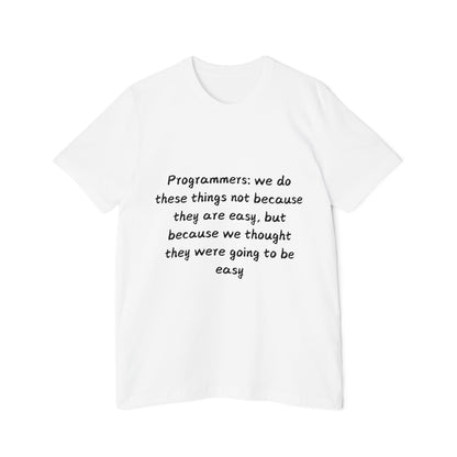 Programmer Task Complexity Humor T Shirt | Coding Challenge Meme Tees | Usha Creations