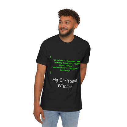 Tech Wishlist JSON T-Shirt | Funny Programmer Christmas Gift 2024 | Geek Holiday Humor | Usha Creations