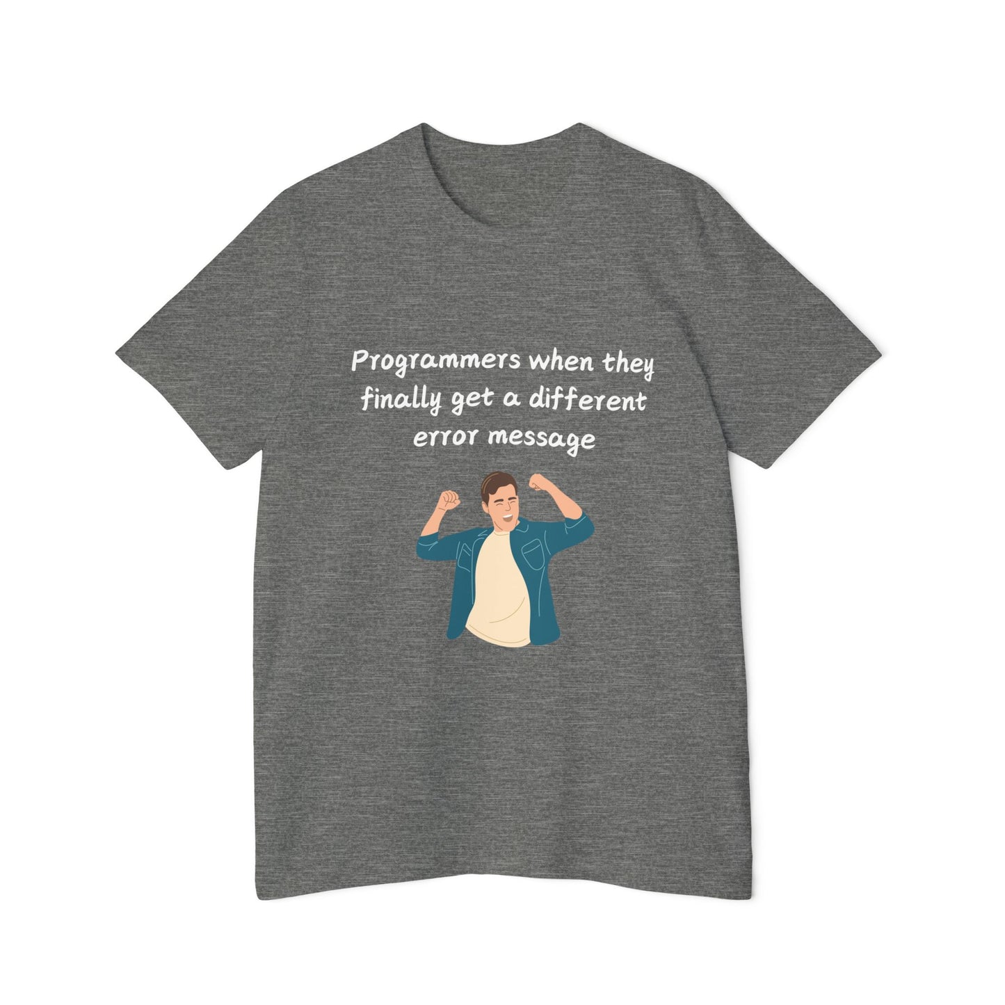 Programmer New Error Celebration Humor T Shirt | Debugging Victory Meme Tees | Usha Creations