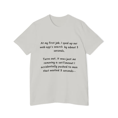 Accidental Debug Hero Web Dev Humor T Shirt | Coding Mistake Meme Tees | Usha Creations