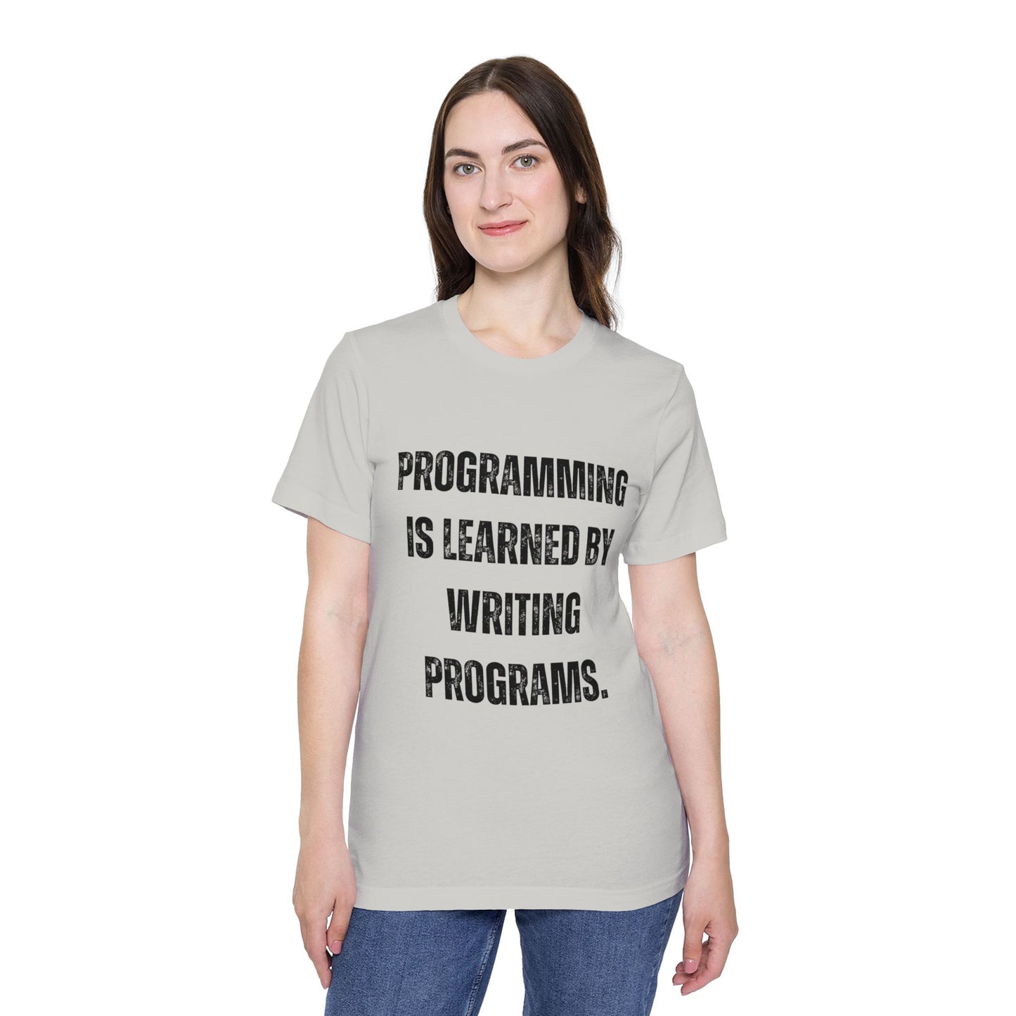 Programming Is Learned by Writing Programs | Inspirational Developer T-Shirt | Coding Quote Tee | Usha Creations