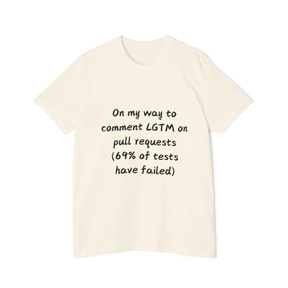 LGTM Failed Tests Code Review Humor T Shirt | Developer Meme Tees | Usha Creations