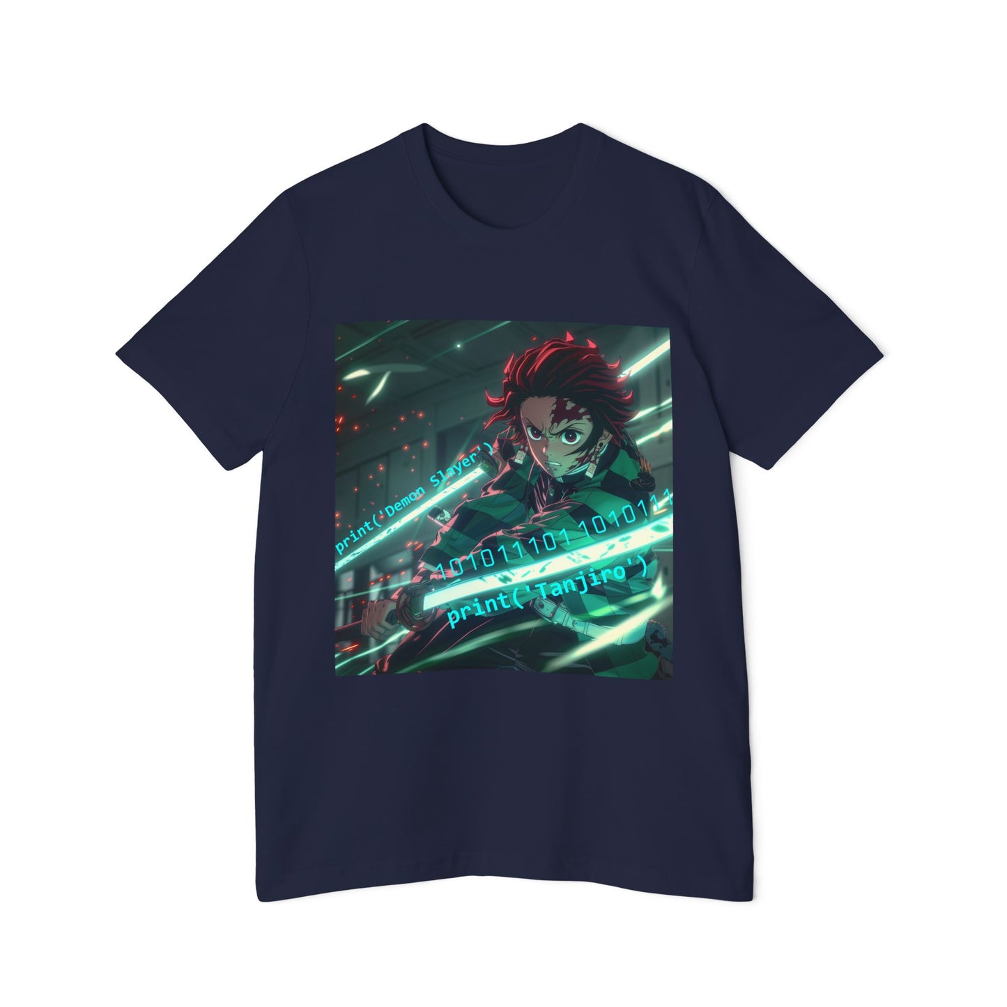 Tanjiro’s Cyber Sword Tee – Digital Demon Slayer Edition