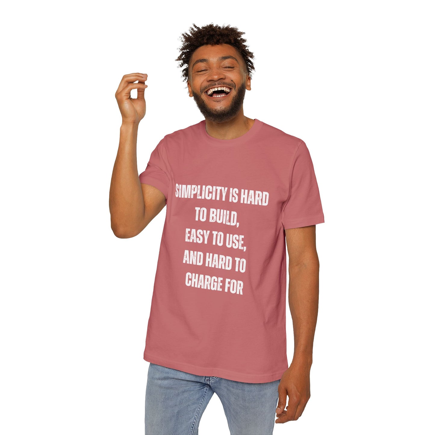 Simplicity Is Hard to Build, Easy to Use, and Hard to Charge For | Funny Developer T-Shirt | Programmer Quote Tee | Usha Creations