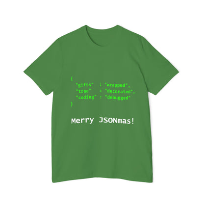 Merry JSONmas Developer T-Shirt | Funny JSON Christmas Gift 2024 | JavaScript Holiday Present | Usha Creations