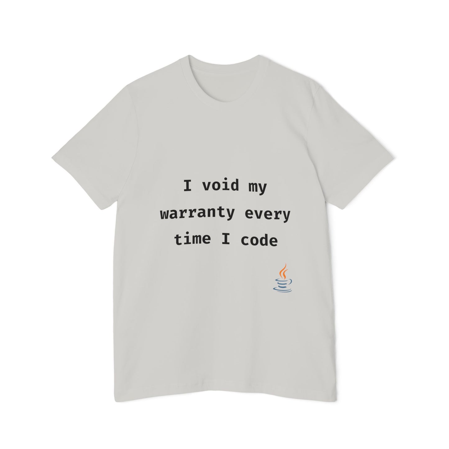 I Void My Warranty Every Time I Code | Java Programmer T-Shirt | Funny Coding Shirt | Usha Creations