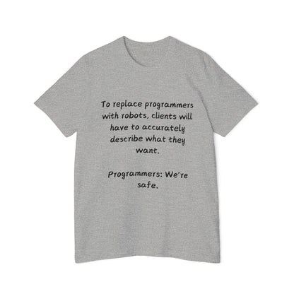 Programmer Job Security Humor T Shirt | Client Spec Meme Tees | Usha Creations