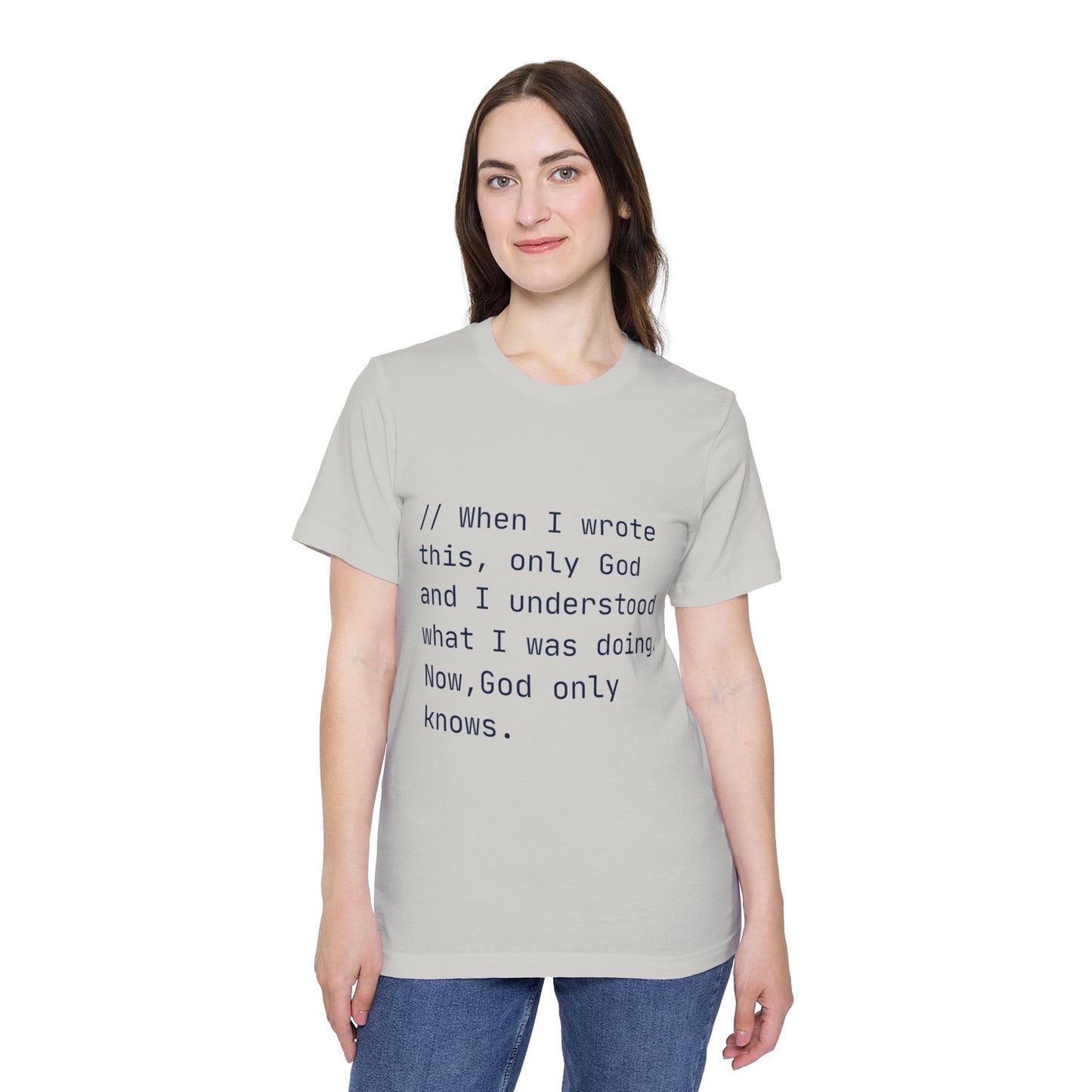 Divine Debug T-Shirt | Mysterious Code Comment | Programming Humor | Usha Creations