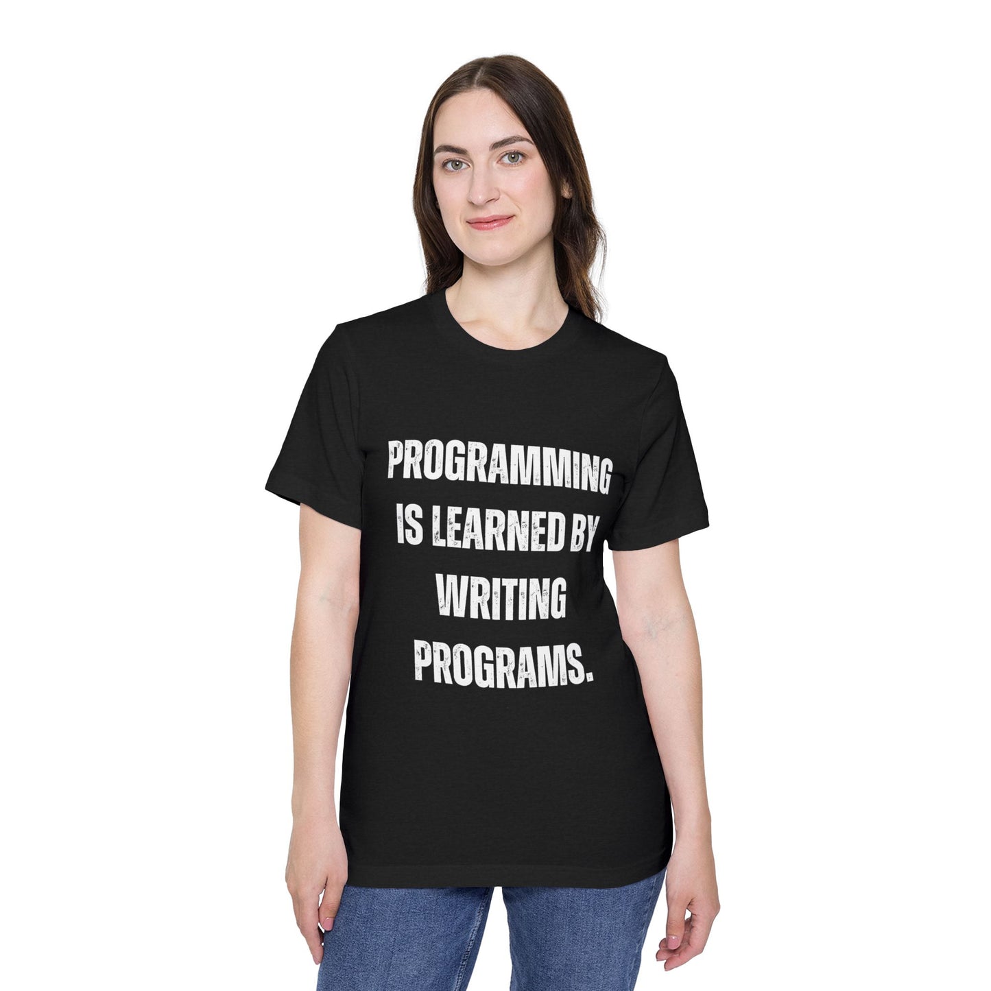 Programming Is Learned by Writing Programs | Inspirational Developer T-Shirt | Coding Quote Tee | Usha Creations