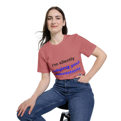 I’m Silently Judging Your Indentations | Funny Python Developer T-Shirt | Usha Creations