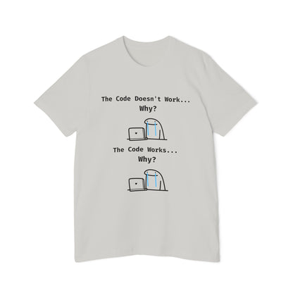 Developer Emotion Rollercoaster Debugging Humor T Shirt | Coding Life Meme Tees | Usha Creations