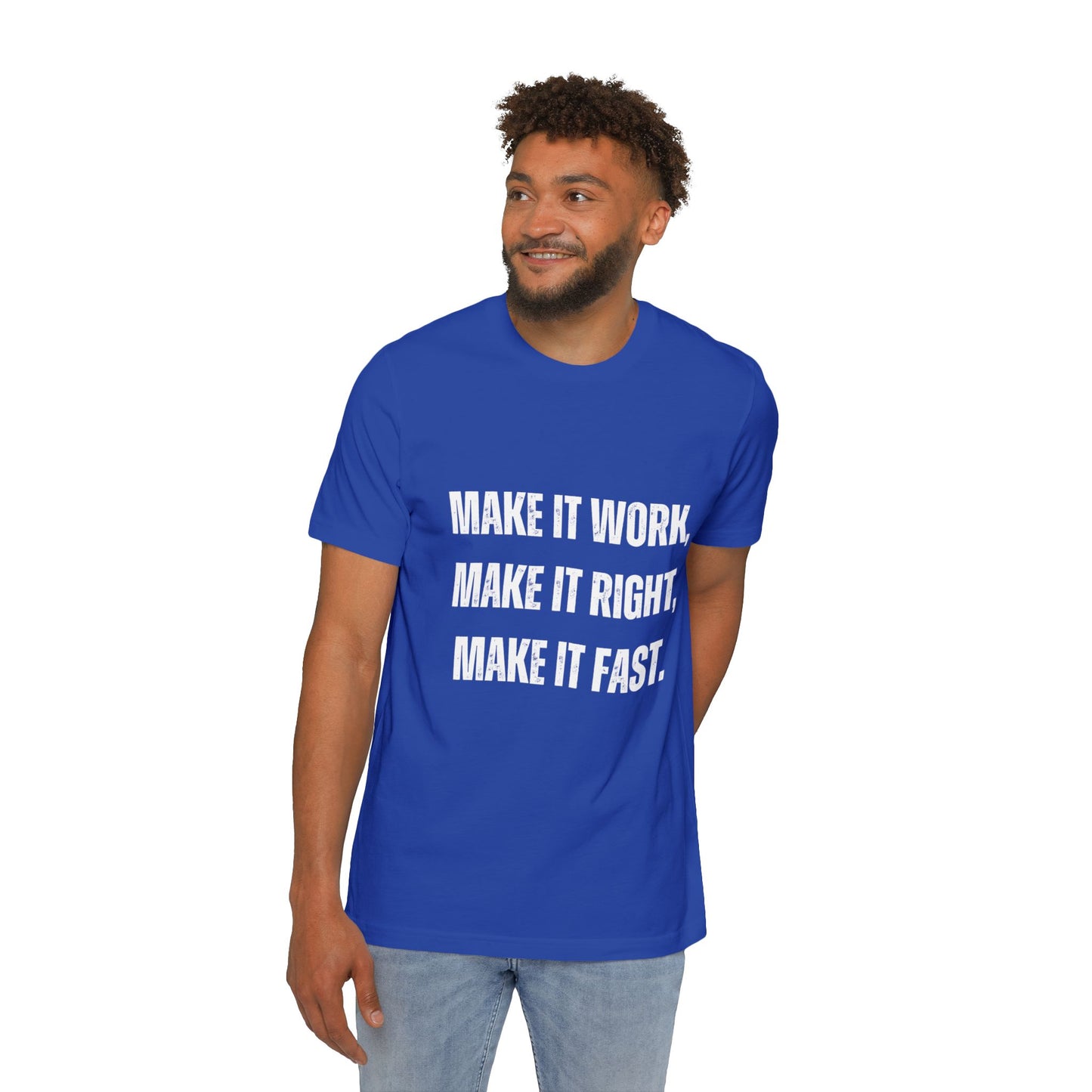 Make It Work, Make It Right, Make It Fast | Inspirational Developer T-Shirt | Programmer Quote Tee | Usha Creations