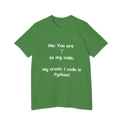 Python Semicolon Pickup Line Programmer Humor T Shirt | Coding Romance Meme Tees | Usha Creations