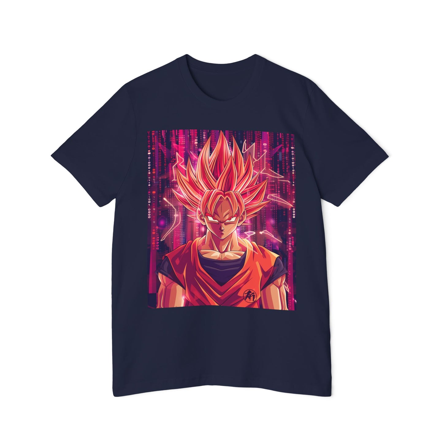 Goku Powering Up with Code Tee – Super Saiyan Coder Edition