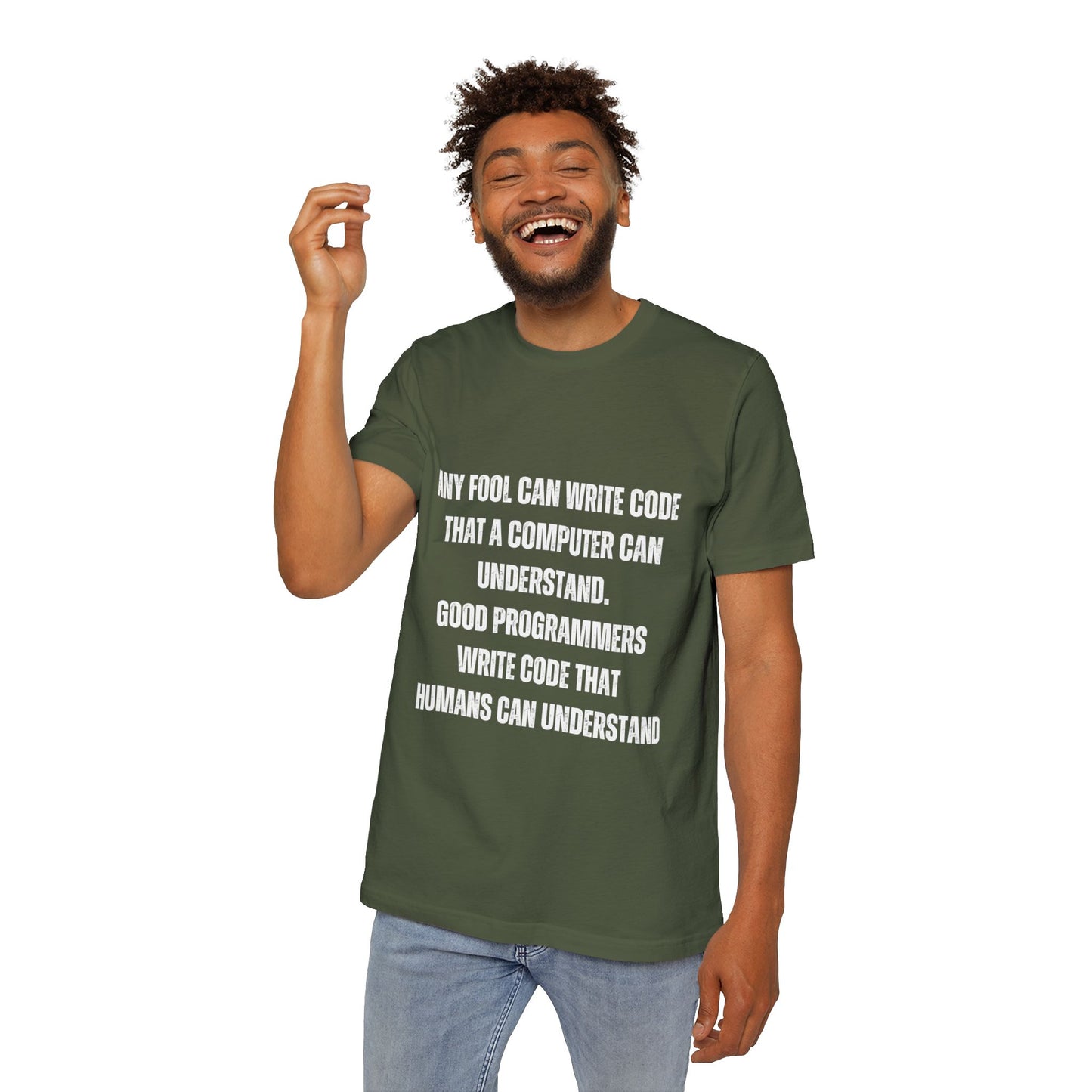 Any Fool Can Write Code That a Computer Can Understand | Inspirational Programmer T-Shirt | Coding Quote Tee | Usha Creations