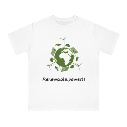 Renewable.power() Green Tech Tee | Eco Energy Coder Shirt | Usha Creations